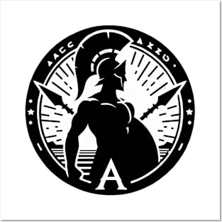 Achilles silhouette for mythology lovers Posters and Art